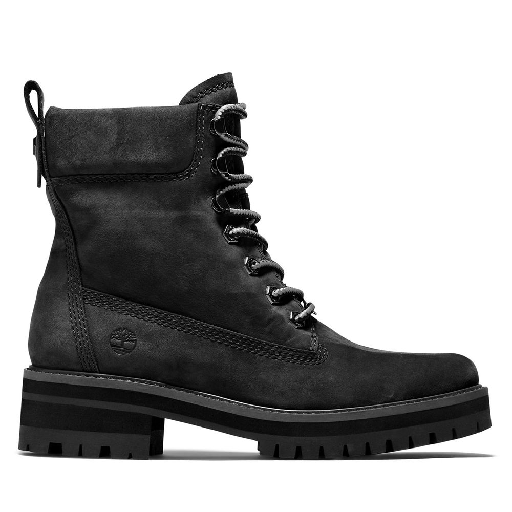 Bototos Timberland Mujer 6-Inch Courmayeur Valley Negras - Chile AVX-563429